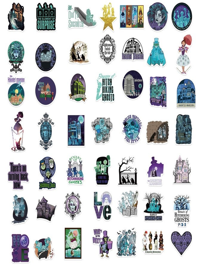 Cannity 50PCS Haunted Mansion Stickres for Kids Teens Halloween Stickers for Water Bottles Laptop Luggage Waterproof Vinyl Decals Reward Stickers (Red) - Image 3